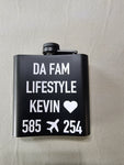 BLANK Black Flask Front Customized