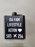 BLANK Black Flask Front Customized