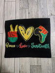 Peace Love Juneteenth Women's T-shirts