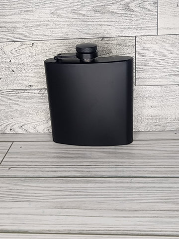 BLANK Black Flask Front Customized