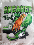 Sneaker Girl Money Green