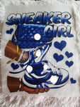 Sneaker Girl Purse (Blue)